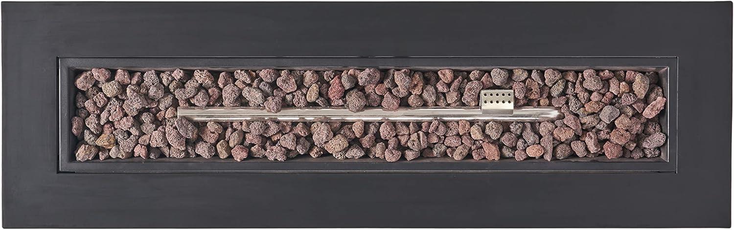 imageChristopher Knight Home Wellington Outdoor Iron Rectangular Fire Pit 50000 BTU Dark Grey