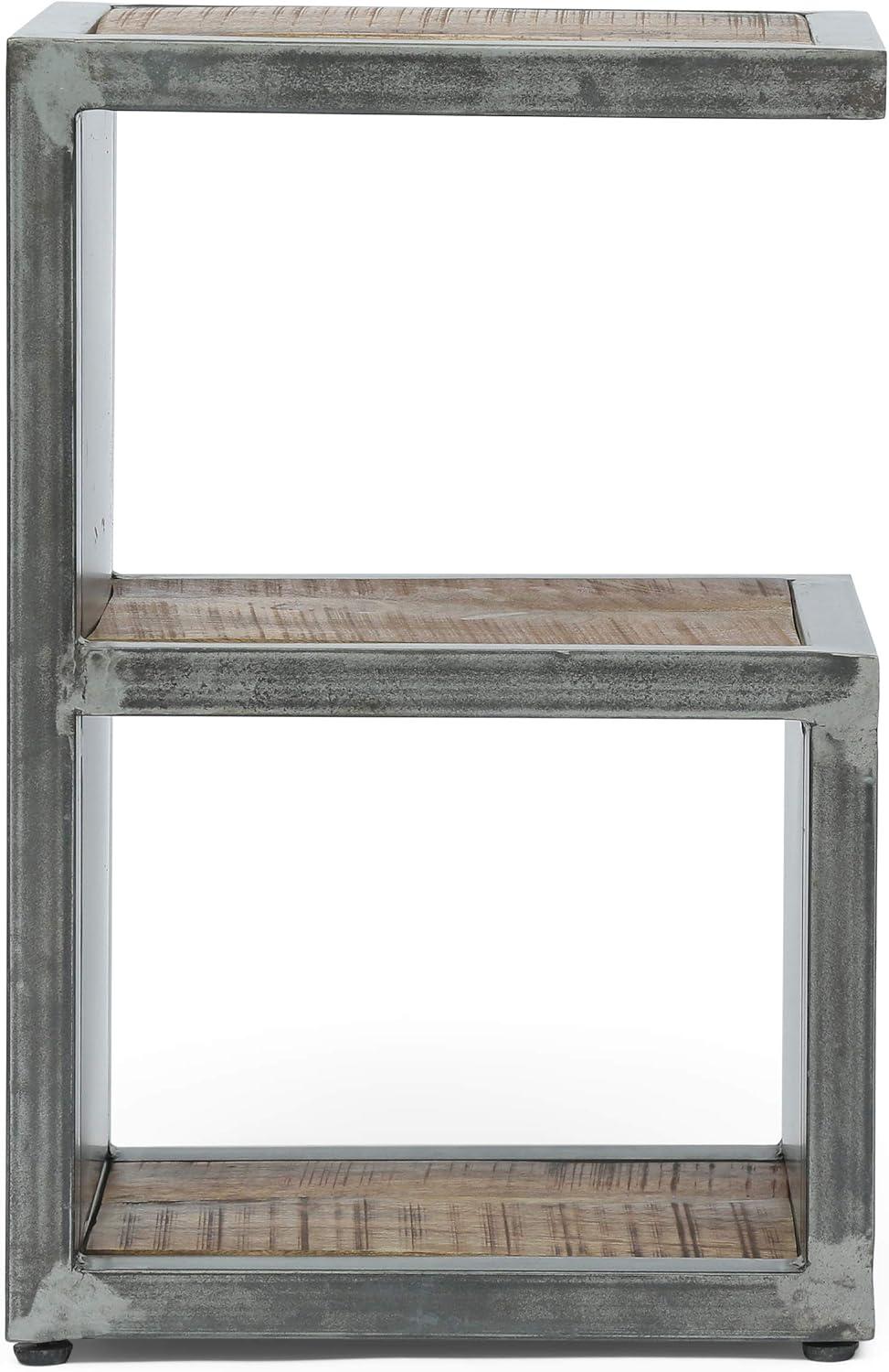 imageChristopher Knight Home Wessor Handcrafted Side Table Mango Wood and Iron NaturalGray