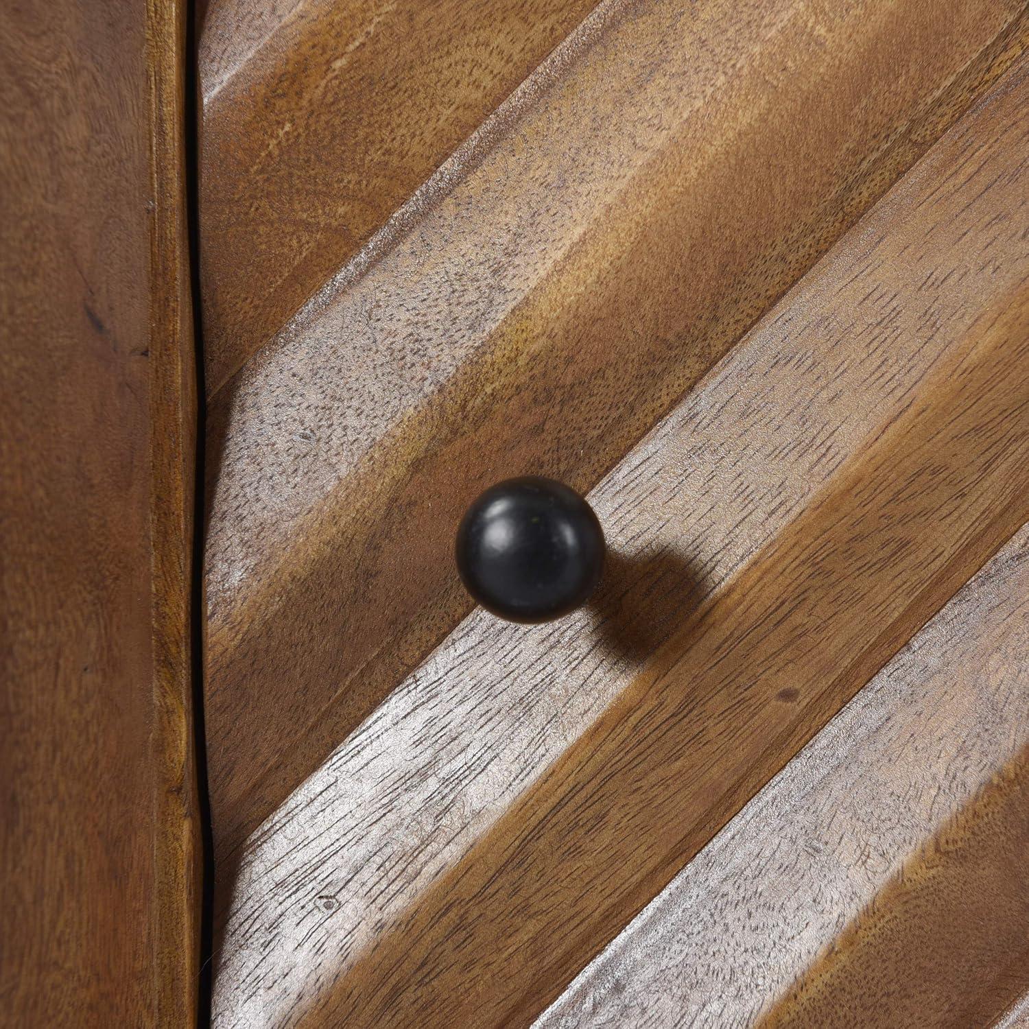 imageChristopher Knight Home Xaviera Mango Wood Cabinet Dark Brown Black