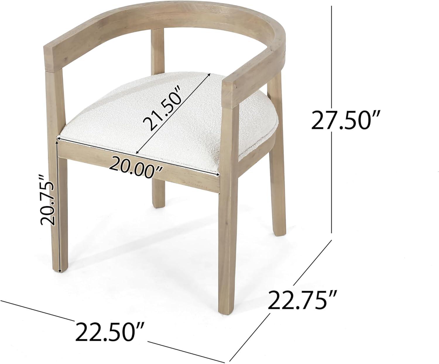 imageHudson 7 Piece Dining Set Fabric and Wood Light AshAlmond