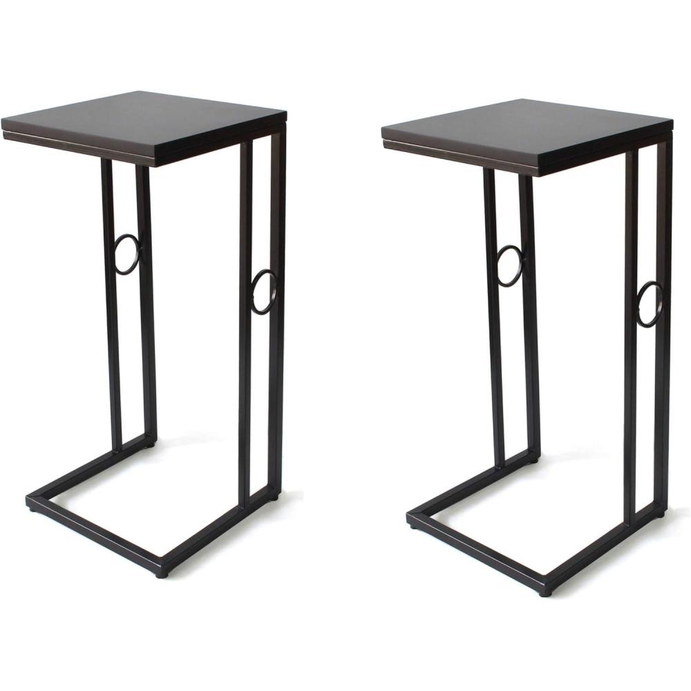 imageChristopher Knight Home Agnes Modern C Side Table Set of 2 Black