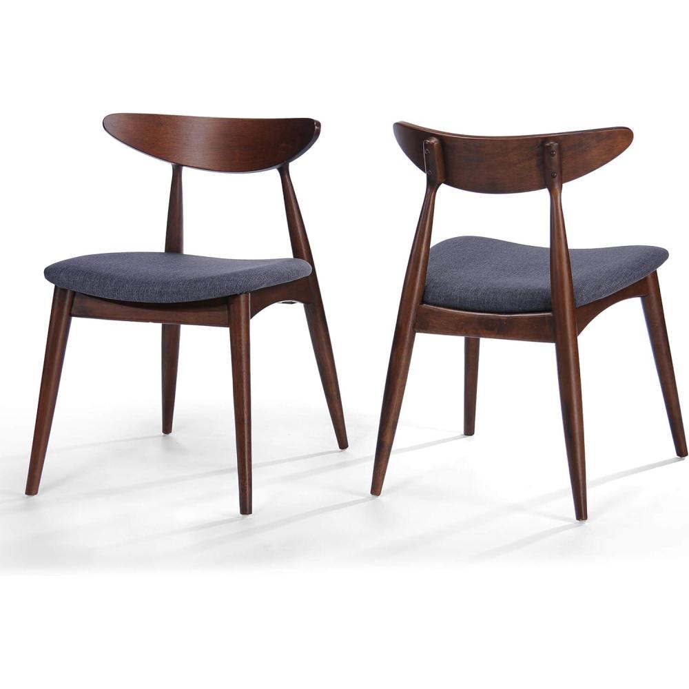 imageChristopher Knight Home Barron Fabric Dining Chairs 2Pcs Set CharcoalDining Chairs