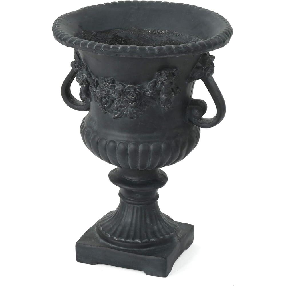 imageChristopher Knight Home Buena Outdoor 24quot Cast Stone Urn Antique Black