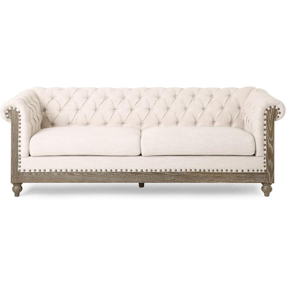 imageChristopher Knight Home Castalia Sofas Cognac Brown  NaturalBeige  Dark Brown