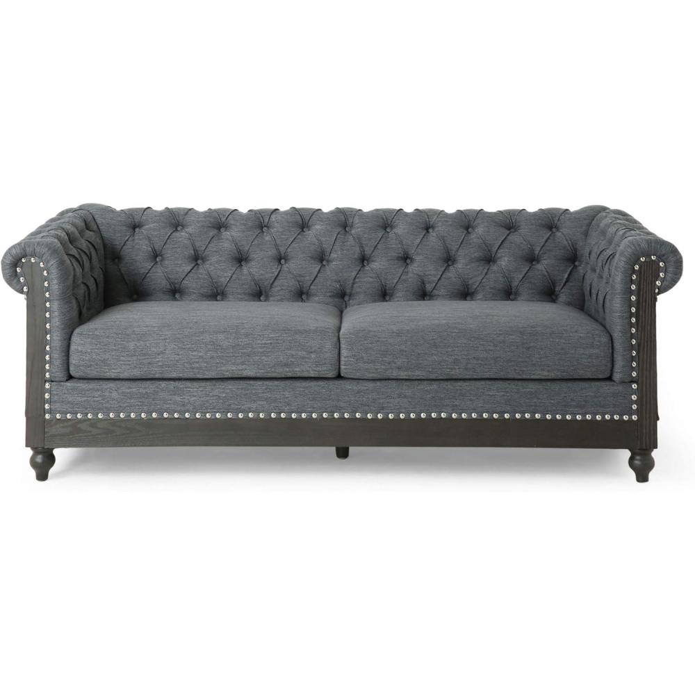 imageChristopher Knight Home Castalia Sofas Cognac Brown  NaturalCharcoal  Black