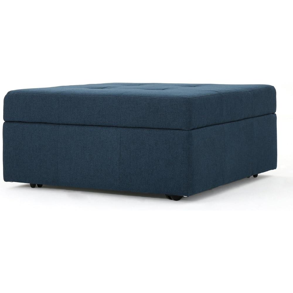 imageChristopher Knight Home Chatsworth Fabric Storage Ottoman Navy Blue 305 L x 305 W x 1525 H