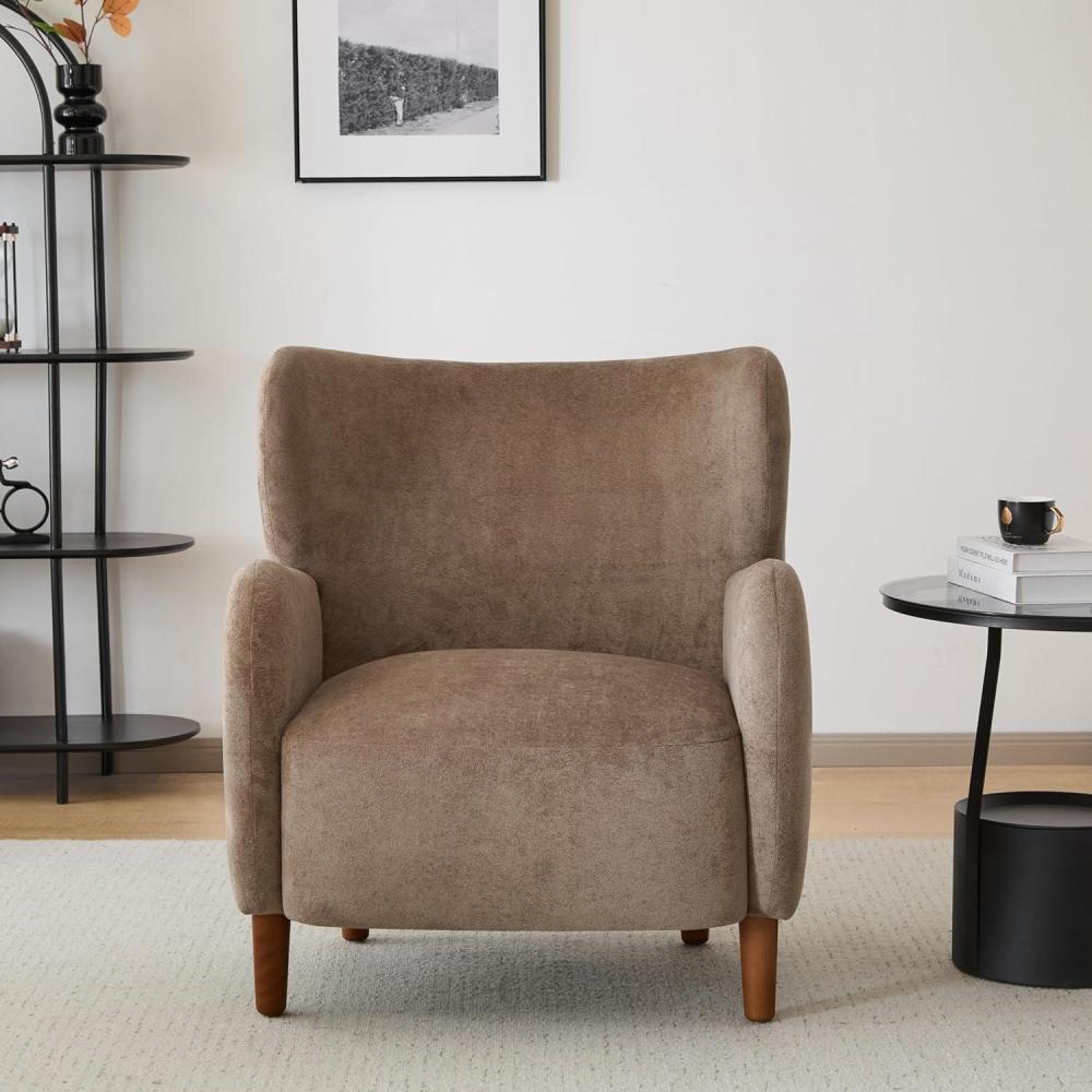 imageChristopher Knight Home Dolly MidCentury Modern Velvet Upholstered Wingback Club Chair Living Room Lounge Chair for Relaxation Reading Armchair Solid Wood Living Room Accent Chair Dark BrownCamelbrown