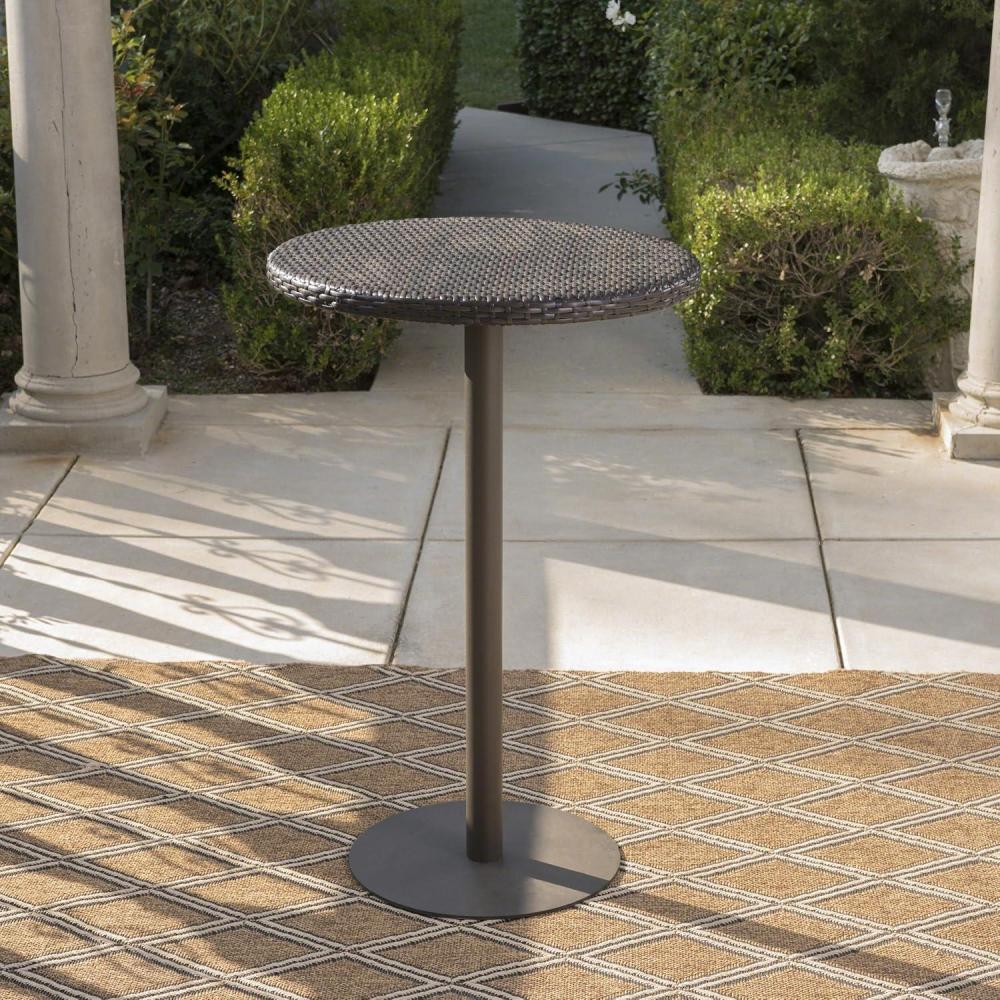 imageChristopher Knight Home Dominic Outdoor 26quot Wicker Round Bar Table Multibrown