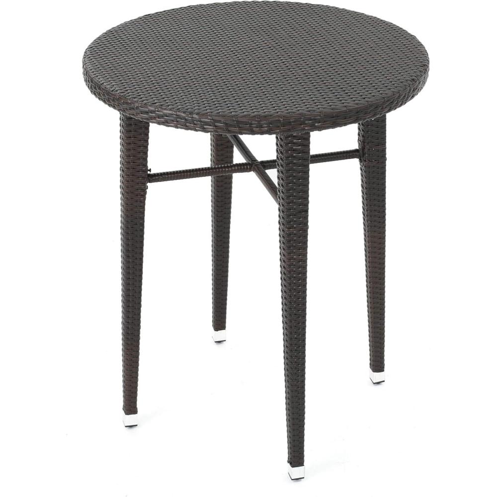 imageChristopher Knight Home Dominica Outdoor 325quot Round Wicker Bar Table Multibrown