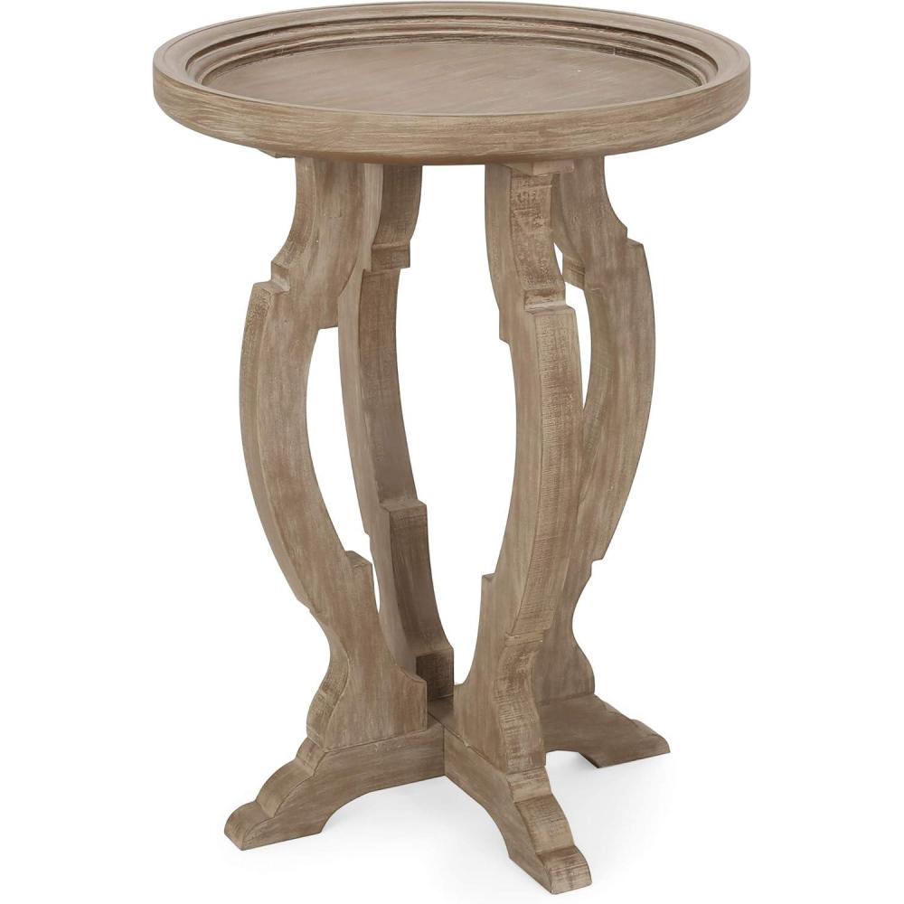 imageChristopher Knight Home Doris French Country Accent Table with Round Top NaturalNatural