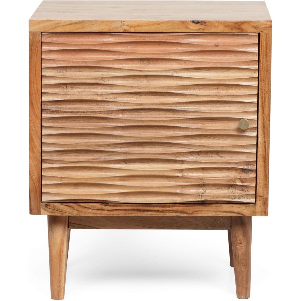 imageChristopher Knight Home Eakins Handcrafted Nightstand Acacia Wood Natural
