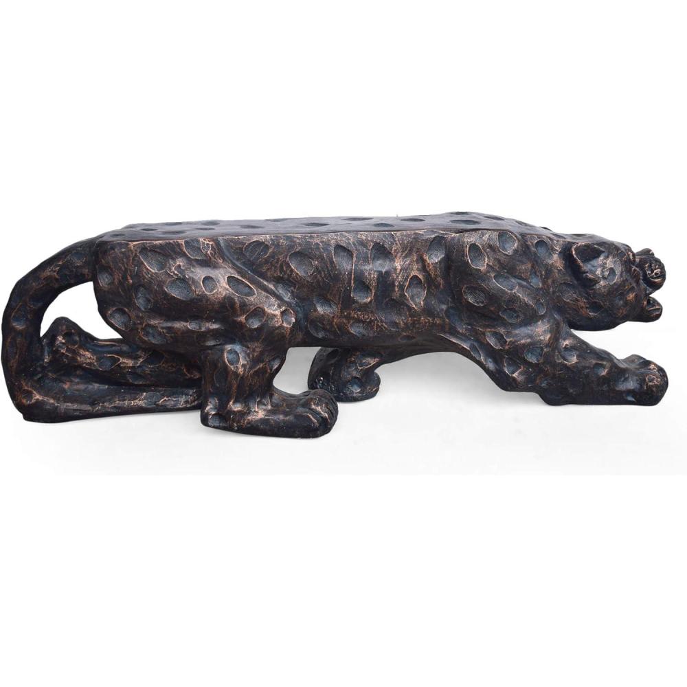 imageChristopher Knight Home Emersyn Outdoor Leopard Shaped Concrete Bench Antique Copper FinishLeopard Antique Copper Finish
