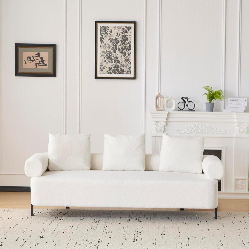 imageChristopher Knight Home Gilly 78quot Modern Boucle Upholstered Sofa with Pillow Oversized Comfy Cloud Couch with Wooden Frame 3Seater Sofa Couch for Living Room Bedroom Home Office Burnt OrangeBeige