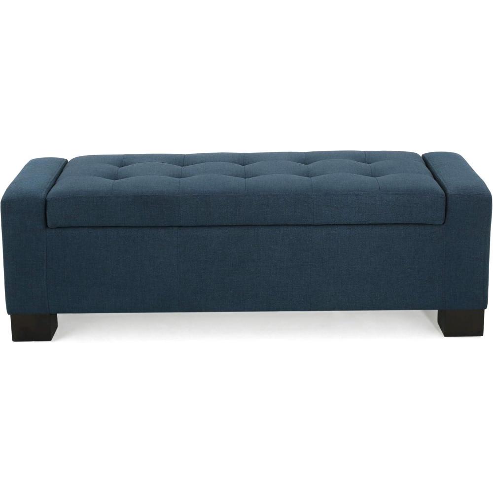 imageChristopher Knight Home Guernsey Fabric Storage Ottoman Charcoal 20x5025x1675 inchesNavy Blue