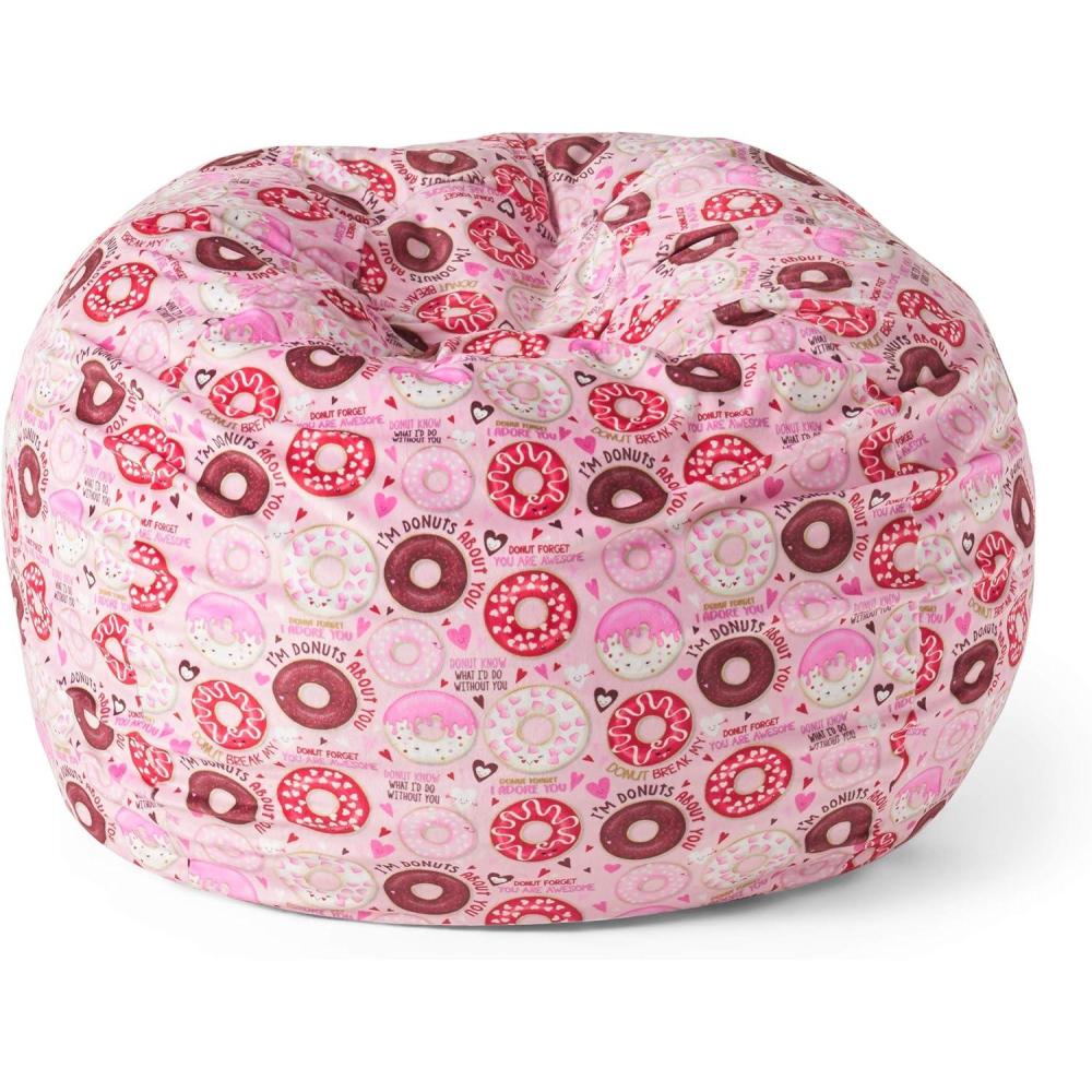 imageChristopher Knight Home Jerome Modern 3 Foot Fabric Bean Bag Donut Print and Pink
