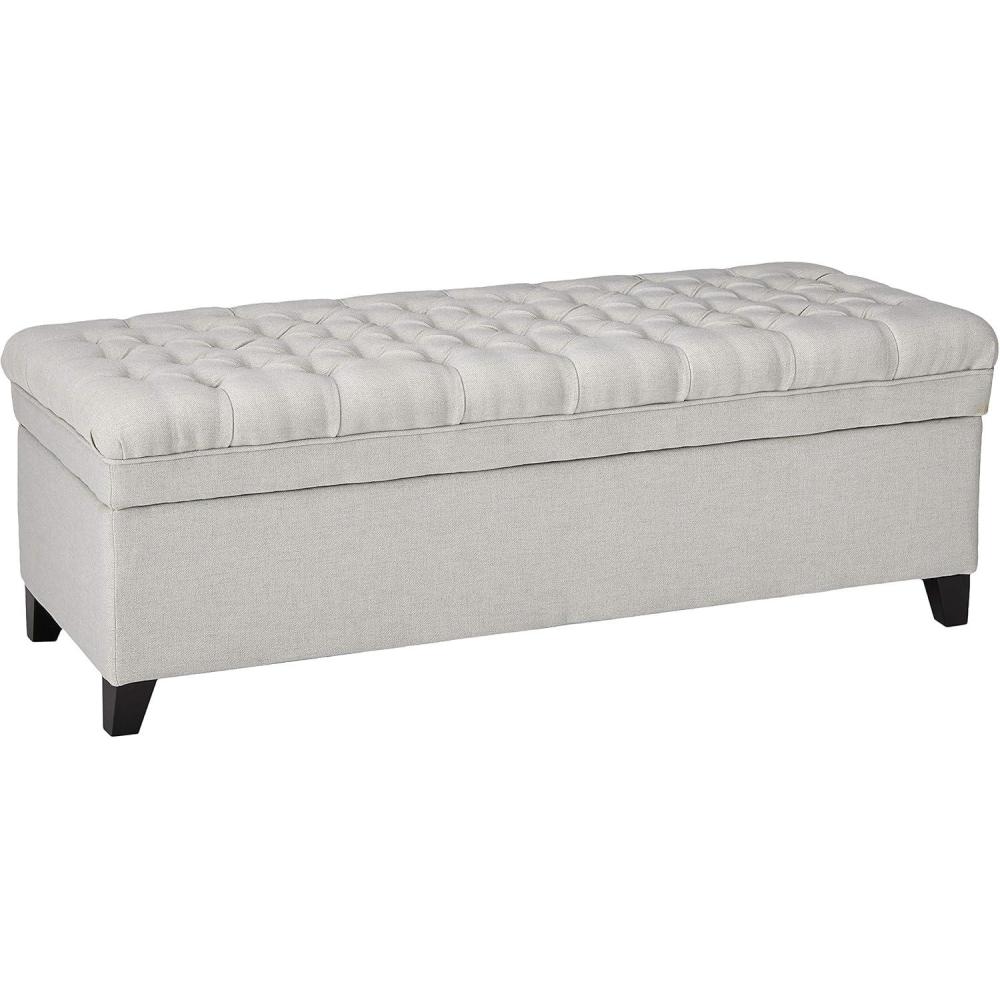 imageChristopher Knight Home Juliana Fabric Storage Ottoman Light Gray