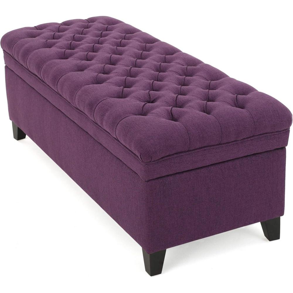 imageChristopher Knight Home Juliana Fabric Storage Ottoman Purple
