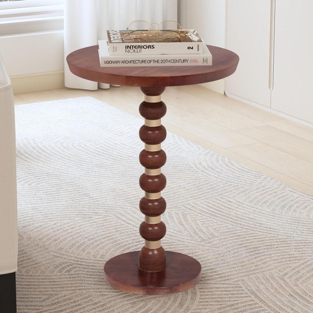 imageChristopher Knight Home Laveer Wood End Table Indoor Round Side Table Small Drink Table Modern Solid Wood Accent Table Coffee Table for Living Room Bedroom or Small Spaces GoldHoneyHoney Wood tatian
