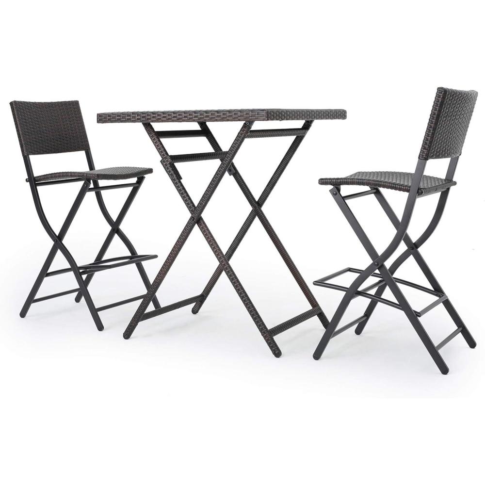 imageChristopher Knight Home Margarita Outdoor Wicker Bar Set 3Pcs Set Multibrown