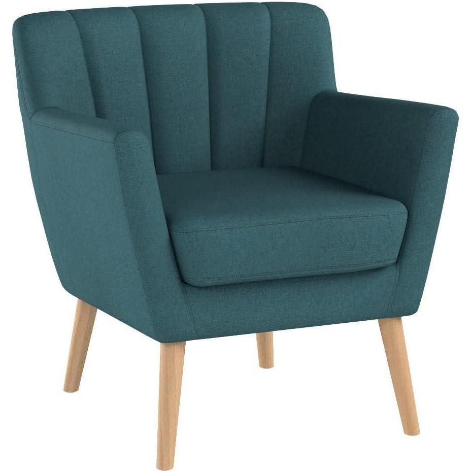 imageChristopher Knight Home Merel Mid Century Modern Fabric Club Chair Dark TealNaturalClub Chair