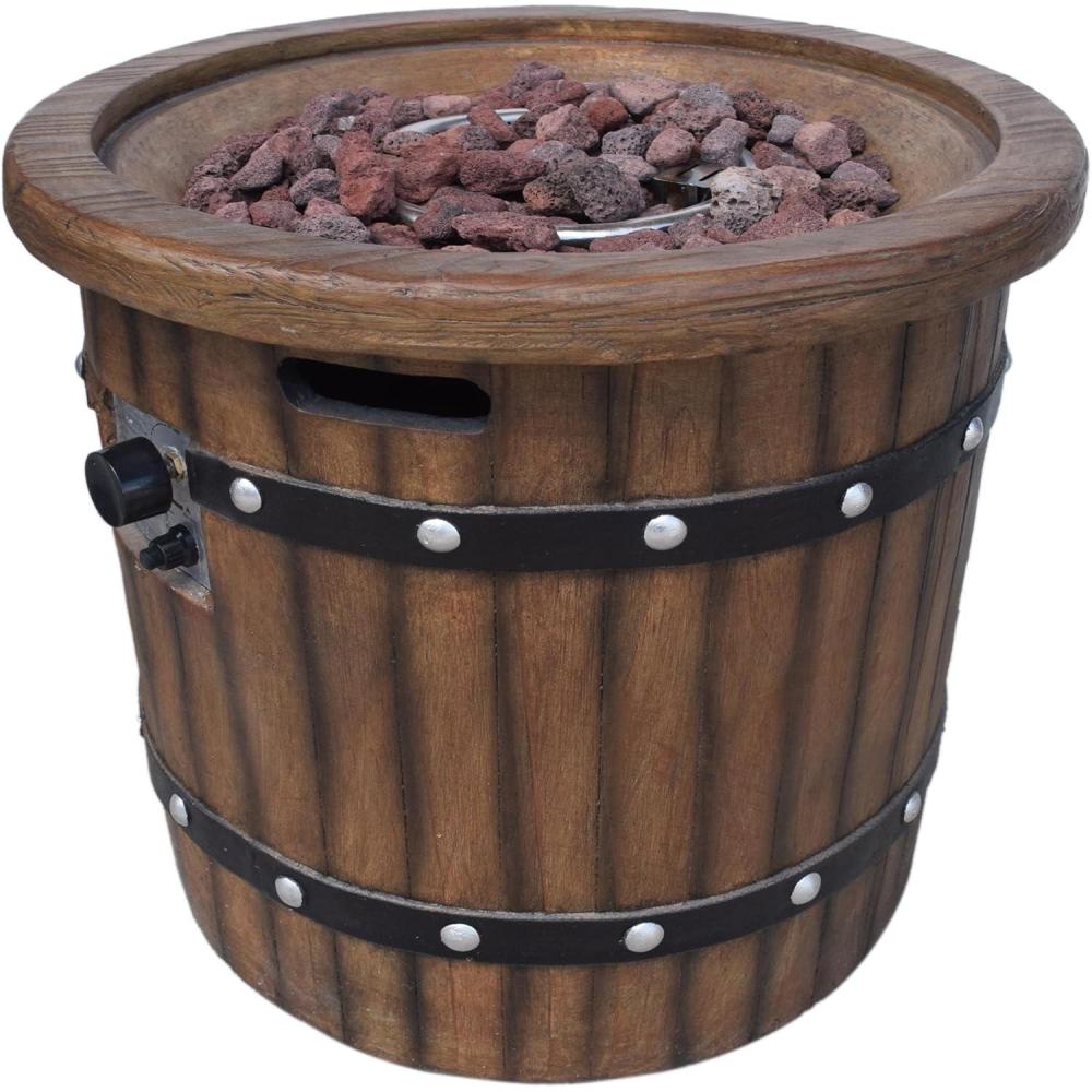imageChristopher Knight Home Muriel Outdoor 25quot LightWeight Concrete Round Fire Pit 40K BTU Dark Brown