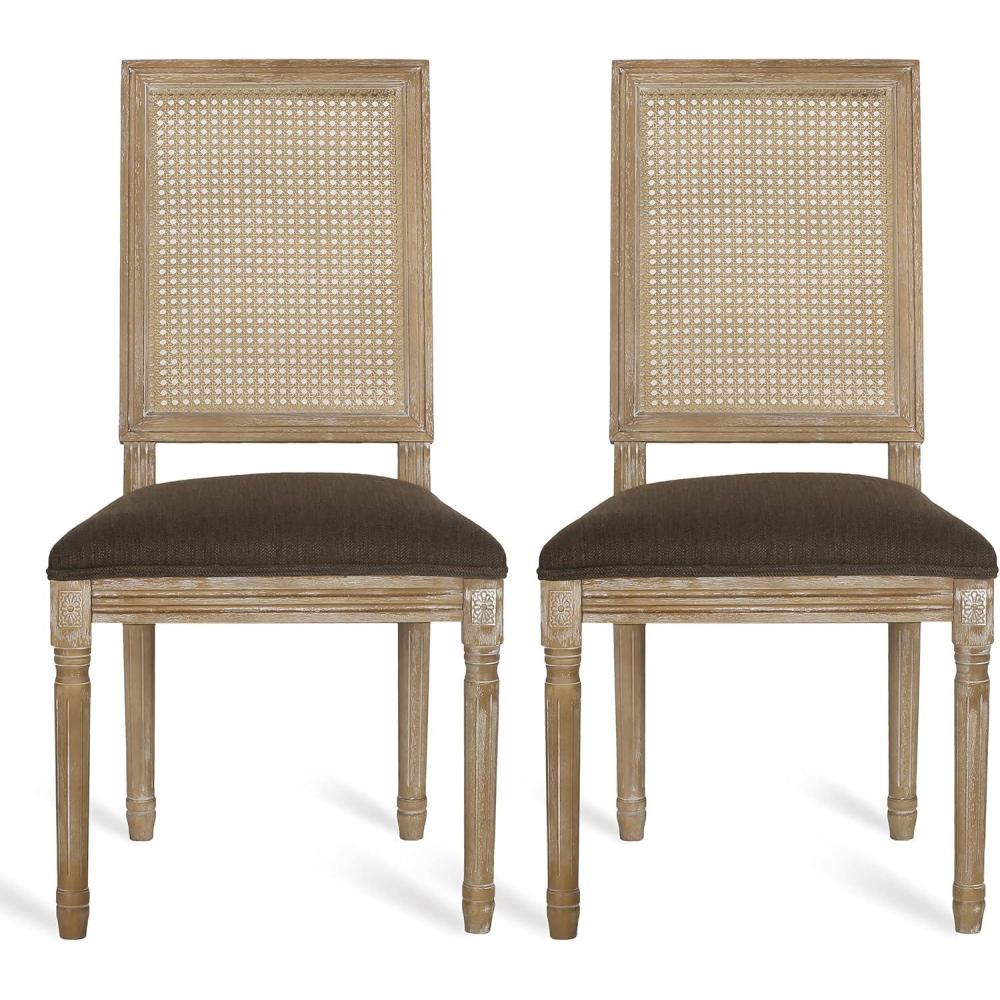 imageChristopher Knight Home Regina Dining Chair Wood Beige NaturalBrown Natural