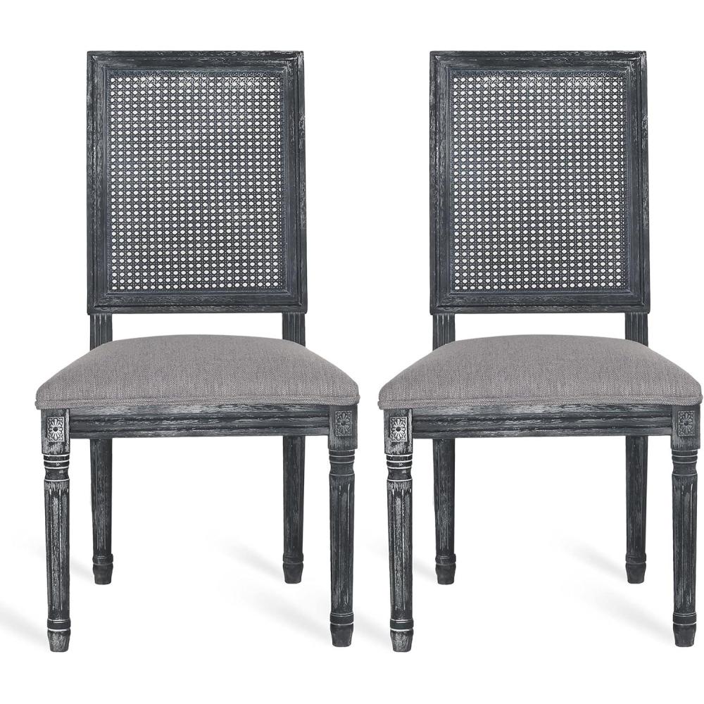 imageChristopher Knight Home Regina Dining Chair Wood Beige NaturalGrey