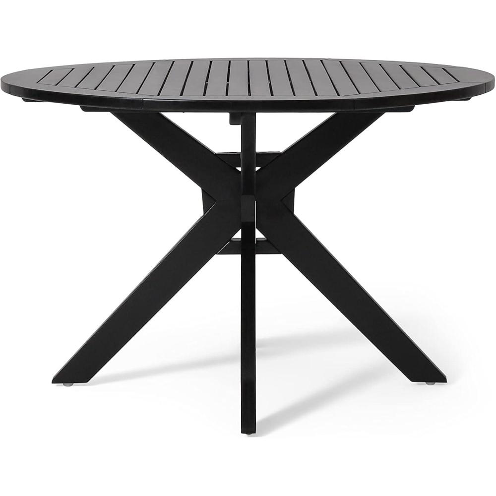 imageChristopher Knight Home Sandee Indoor Dining Table Acacia Wood and Iron Black