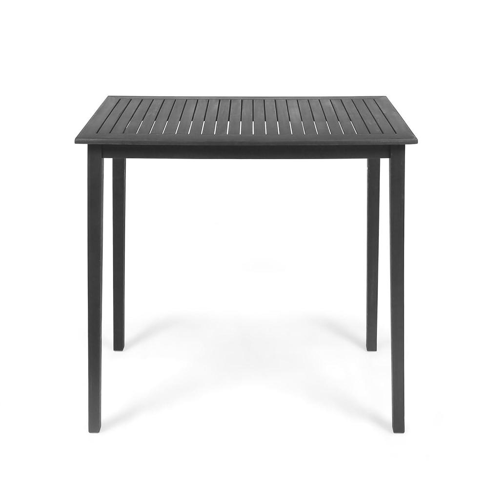 imageChristopher Knight Home Teresa Outdoor Minimalist Acacia Wood Rectangle Bar Table Dark Gray