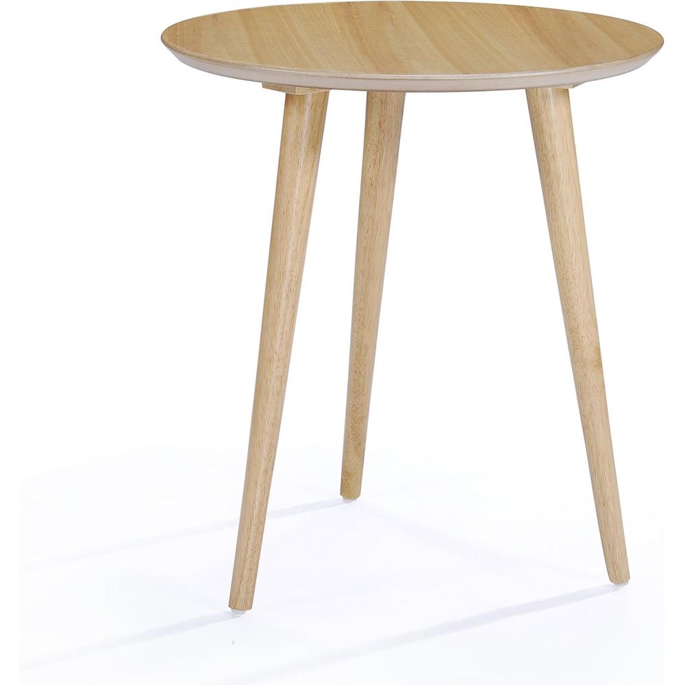imageEvangeline Finished Wood End Table wFaux Wood Overlay Natural OakNatural Oak