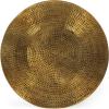 Blairmont Handcrafted Drum Coffee Table – Aluminum – Aged Brass