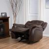 CHRISTOPHER KNIGHT HOME Merit Faux Leather Glider Recliner Club Chair, Dark Brown