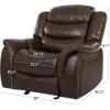CHRISTOPHER KNIGHT HOME Merit Faux Leather Glider Recliner Club Chair, Dark Brown