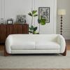 Christopher Knight Home 82 Inches Sofa Couch, Cozy 3-Seater, Boucle Fabric, Wood Frame, Beige