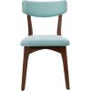 Christopher Knight Home Abrielle Mid-Century Modern Fabric Dining Chairs with Natural Walnut Finished Rubberwood Frame, 2-Pcs Set, Mint / Natural Walnut