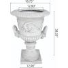 Christopher Knight Home Adonis Traditional Roman Chalice Garden Urn Planter with Lion and Floral Accents, Antique White