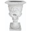 Christopher Knight Home Adonis Traditional Roman Chalice Garden Urn Planter with Lion and Floral Accents, Antique White