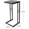 Christopher Knight Home Agnes Modern C Side Table, Set of 2, Black
