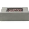 Christopher Knight Home Aidan Light Grey Square 50K BTU Outdoor Gas Fire Pit Table with Tank Holder