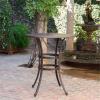 Christopher Knight Home Alfresco Outdoor 37″ Cast Aluminum Round Bar Table, Bronze