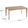Christopher Knight Home Alma Dining Table, 6-Seater, Rubberwood with Walnut Veneer, Mid-Century, Natural Oak Finish(Dining Table)