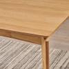 Christopher Knight Home Alma Dining Table, 6-Seater, Rubberwood with Walnut Veneer, Mid-Century, Natural Oak Finish(Dining Table)