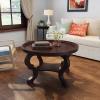 Christopher Knight Home Althea Faux Wood Circular Coffee Table, Dark Walnut
