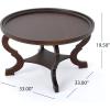 Christopher Knight Home Althea Faux Wood Circular Coffee Table, Dark Walnut