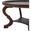 Christopher Knight Home Althea Faux Wood Circular Coffee Table, Dark Walnut