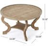 Christopher Knight Home Althea Faux Wood Circular Coffee Table, Nature
