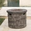 Christopher Knight Home Angeles Outdoor Circular Fire Pit – 40,000 BTU, Grey