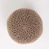 Christopher Knight Home Aria Outdoor Fabric Weave Pouf, Light Brown
