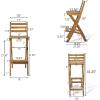 Christopher Knight Home Atlantic Outdoor Foldable Wood Barstool, 31″, Natural Wood(Cream)