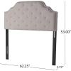 Christopher Knight Home Austell Fabric Headboard, Queen / Full, Light Grey